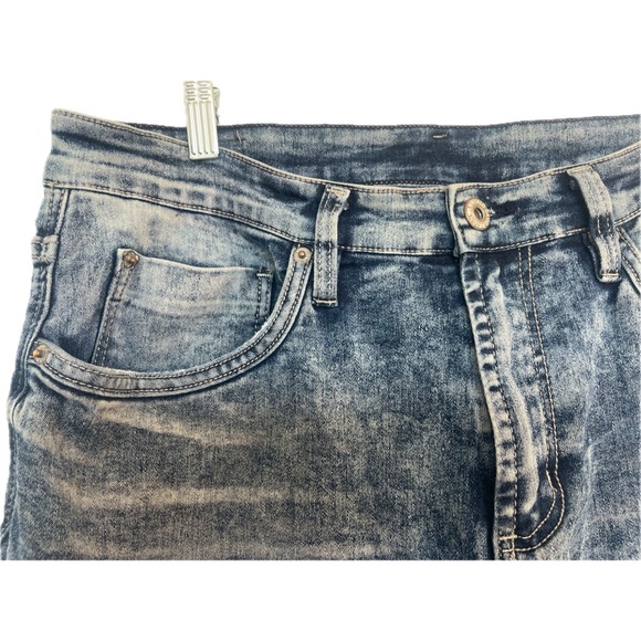 Buffalo David Bitton Men's Jeans 34 x 32 Blue Acid Wash Denim w/ Stretch - Picture 2 of 8